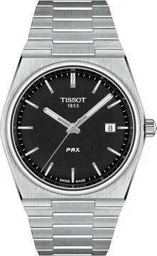 Tissot Men's PRX 316L Stainless Steel Case Dress Watch Grey T1374101105100