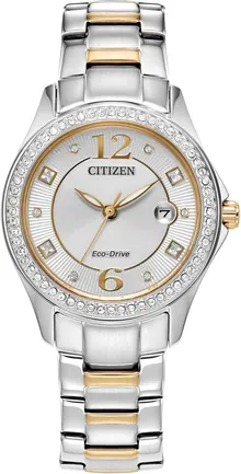 Citizen Ladies' Eco-Drive Classic Crystal Watch in Two-Tone Stainless Steel