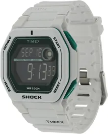 Timex Men's Command Encounter 45mm Watch - White Strap Digital Neg Display Dial