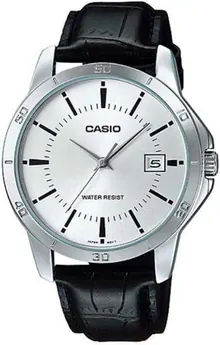 Casio MTP-V004L-7A Men's Standard Analog Stainless Steel Date Silver Dial Watch