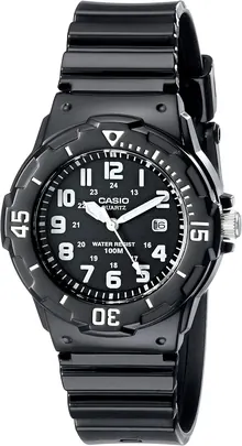 Casio LRW200H Series Women's Analog Watch - Black Sporty Design