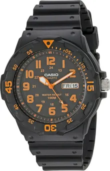 Casio MRW200H Series Unisex Analog Watch - Black/Orange