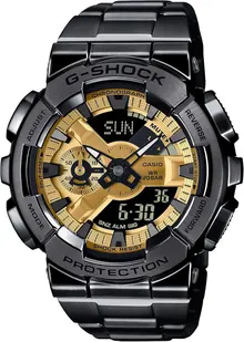 Casio G-Shock Full Metal Analog-Digital Black Gold Watch GM110BD-1A9