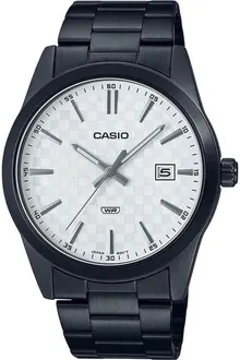 Casio MTP-VD03B-7A Men's Standard Black IP Stainless Steel White Dial Watch