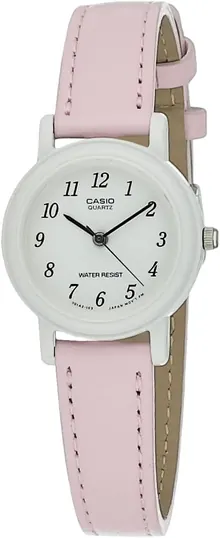 Casio Women's Light Pink Genuine Leather Analog Watch LQ139L-4B1