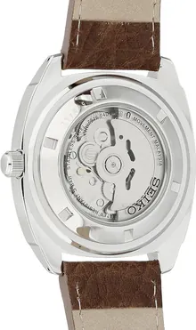 SEIKO Brown Leather Automatic Watch - Recraft Series