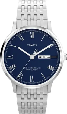 Timex Men's Waterbury Classic 40mm Watch - Stainless Steel Bracelet Blue Dial