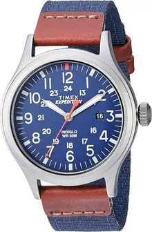Timex Men's Expedition Scout 40mm Watch – Gray Case Blue Dial