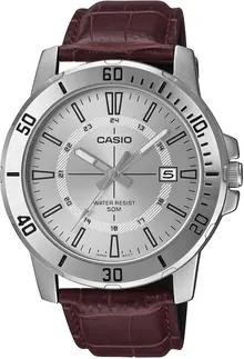 Casio MTP-VD01L-7CV Men's Enticer Leather Band Watch