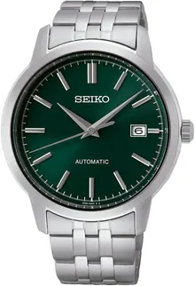 Seiko Men Analog Automatic Watch with Stainless Steel Strap SRPH89K1, Green, Bracelet