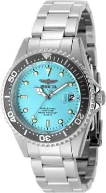 Invicta Pro Diver Men 37.5mm Stainless Steel Blue Dial PC32 Quartz Watch