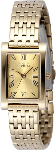 Invicta Angel Lady 19.50mm Stainless Steel Gold Dial PC21J Quartz Watch