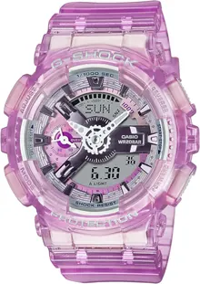 G-Shock Casio GMAS110VW-4A Translucent Skeleton Pink Analog-Digital Watch