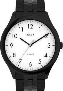 Timex Men's Modern Easy Reader 40mm Watch – Black Case White Dial