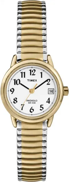 Timex Women's Easy Reader 25mm Watch – Two-Tone Case White Dial with Two-Tone Expansion Band