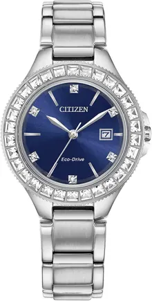 Citizen Women's Eco-Drive Dress Classic Crystal Watch in Stainless Steel