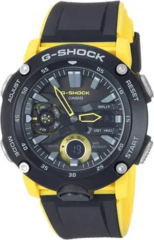 Casio GA2000-1A9 G-Shock Men's Watch - Black/Yellow 51.2mm