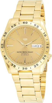 Seiko Men's SNKE06 Stainless Steel Analog with Gold Dial Watch