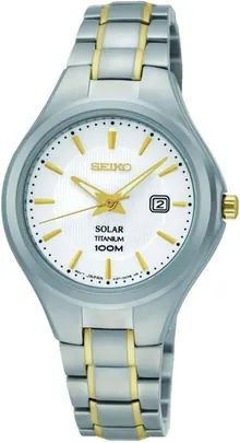 Seiko Solar SUT203P1 Wristwatch for Women - Titanium Case
