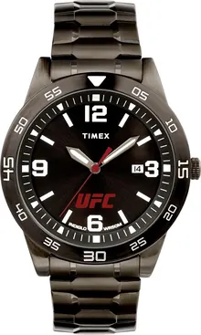 Timex UFC Men's Legend 42mm Watch - Gunmetal Strap Black Dial