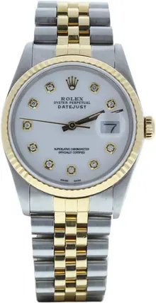 Rolex Men's Datejust 36mm Steel & 18k Gold Watch Model 16013