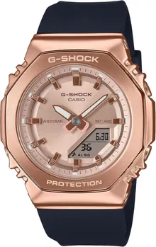 Casio G-Shock Rose Gold Black Octagonal Women's Watch GMS2110PG-1A4