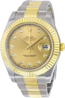 Rolex Datejust II Champagne Dial Automatic Stainless Steel and 18kt Yellow Gold Men's Watch 116333CDO