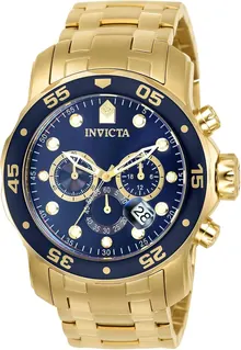 Invicta Men's 0073 Pro Diver Collection Chronograph 18k Gold-Plated Watch