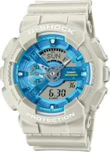 Casio G-Shock Oasis Beige Blue Dial Analog-Digital Watch GA-110AS-5A