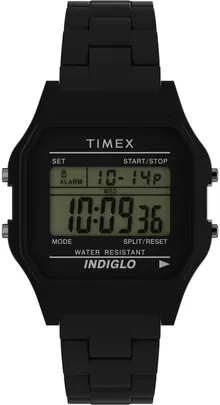 Timex Unisex T80 36mm Watch - Black Bracelet Digital Dial Black Case