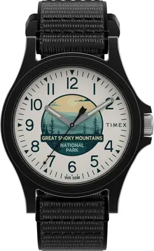 Timex Unisex Great Smokey Mountains National Park 40mm Watch - Black Fastwrap
