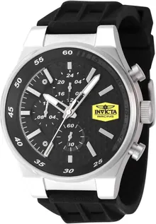 Invicta Racing Men 44mm Stainless Steel Black Dial VD38 Quartz Watch