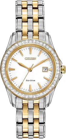 Citizen Women's Eco-Drive Dress Classic Crystal Watch in Two-tone Stainless Steel
