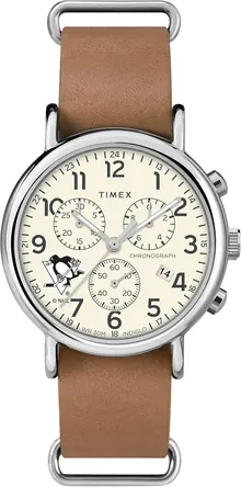Timex Tribute Men's NHL Weekender Chrono 40mm Quartz Leather Strap