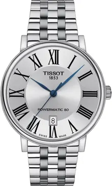Tissot Men's Carson Auto Stainless Steel Dress Watch Grey T1224071103300