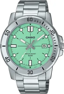 Casio Gents Watch Teal Dial Silver Band - Sport
