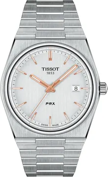 Tissot Men's PRX 316L Stainless Steel Case Dress Watch Grey T1374101103100