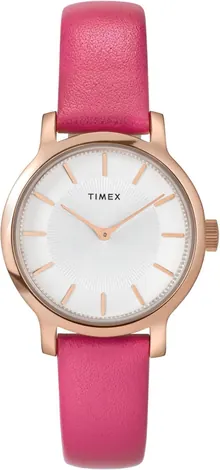 Timex Women's Transcend 31mm Watch - Pink Strap Silver-Tone Dial