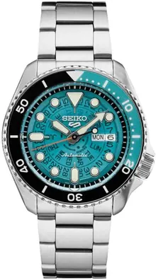 Seiko SRPJ45 Automatic Watch for Men - Teal Dial & 100M Water-Resistant