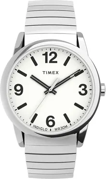 Timex Men's Easy Reader Bold 38mm Perfect Fit Watch – Silver-Tone Case