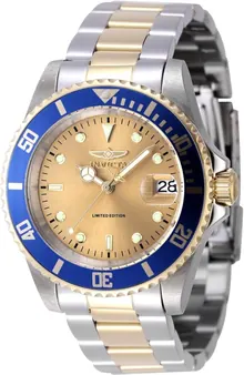 Invicta Pro Diver Men 40mm Stainless Steel Gold + Steel Gold Dial NH35A Automatic