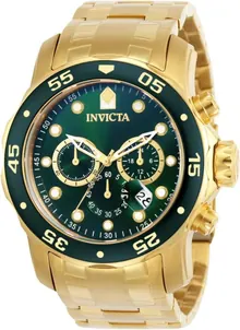 Invicta Men's 0075 Pro Diver Chronograph 18k Gold-Plated Watch