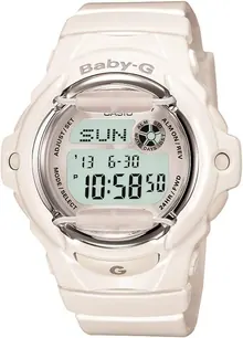 Casio Women's Baby G Quartz Watch with Resin Strap, White