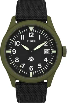 Timex Men's Expedition North Traprock 43mm Watch - Black Strap Black Dial Green Case