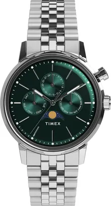 Timex Men's Marlin 40mm Watch - Stainless Steel Bracelet Green Dial