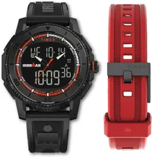 Timex Men's Adrenaline 46mm Watch - Black-Red Strap Digital Dial