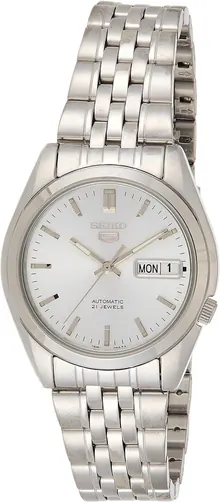 Seiko Men's SNK355K 5 Automatic Silver Dial Stainless Steel Watch