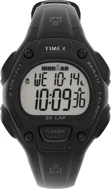 Timex Unisex Ironman Classic 30 34mm Resin Strap Watch – Black