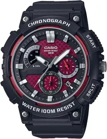 Casio MCW200H Series Men’s Analog Watch - Black/Red