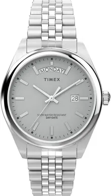 Timex Men's Legacy 41mm Watch - Stainless Steel Bracelet Gray Dial